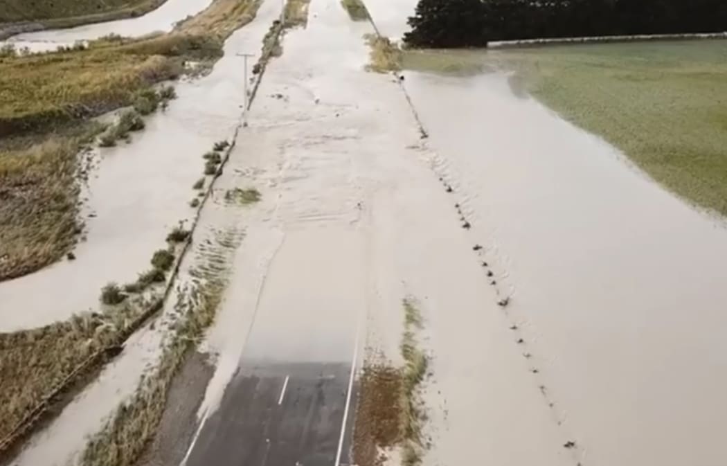 Rangitata River remains flood on Sunday 8 December, 2019.