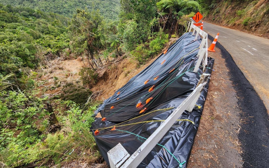 Slips, house damage in Karekare in West Auckland caused by Cyclone Gabrielle