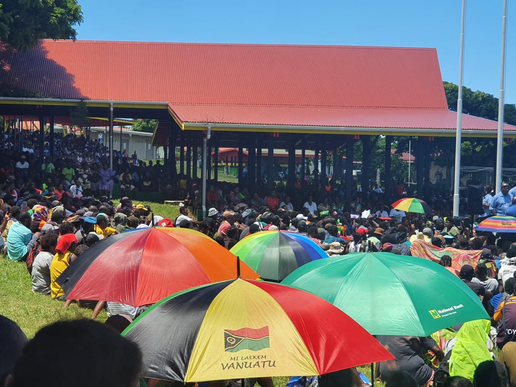 Ni-Vanuatu at Independence Park in Port Vila