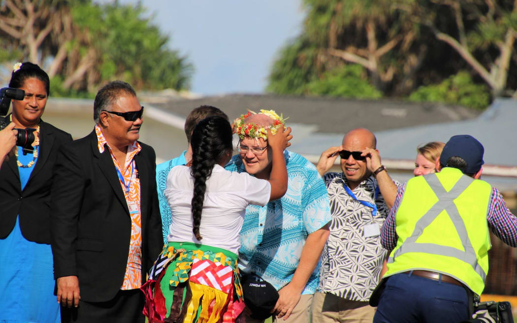 Australia's prime minister is welcomed upon his arrival in Tuvalu for the Pacific Islands Forum leader's summit. August 2019