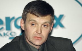Alexander Litvinenko, then an officer of Russia's state security service FSB, at a news conference in Moscow in November 1998.