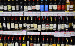 Kyoto, Japan - august 8 2017 : a wine shop in the Pontocho district