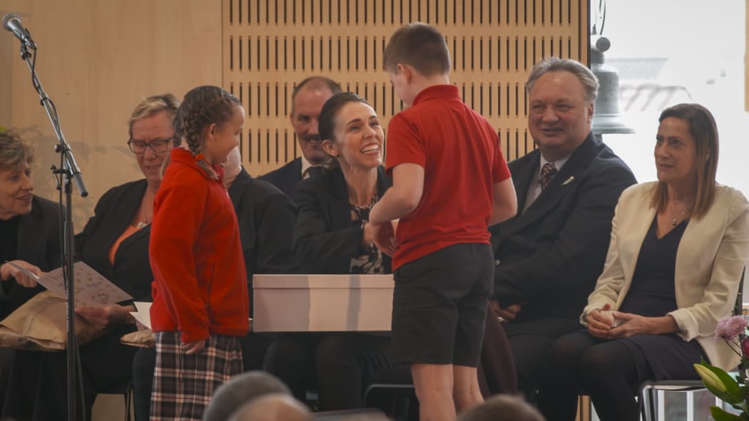 Reopening of Redcliffs School in Christchurch school, Prime Minister Jacinda Ardern attended.