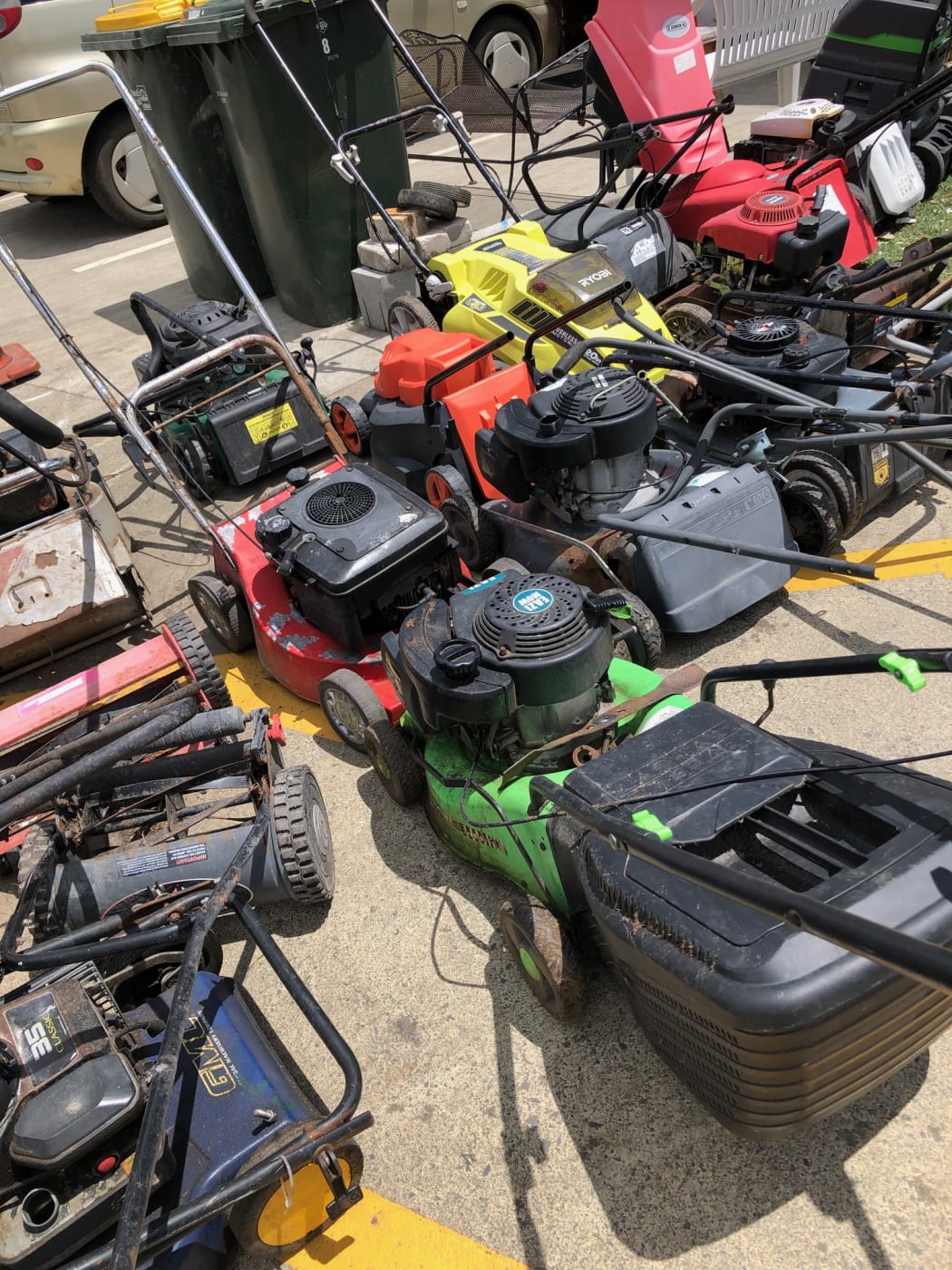 Lawn mowers are a popular item to be found in the rubbish and ideal for upcycling.