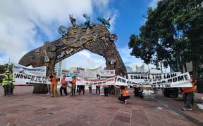 Chinese community members are protesting in Auckland against what they say is rising crime.