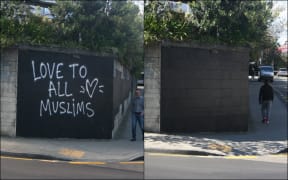 Wellington City Council is sorry messages of support following the mosque terror attacks were removed by graffiti crews.