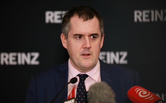 Housing Minister Chris Bishop gives a housing growth speech in Auckland on 4 July 2024.