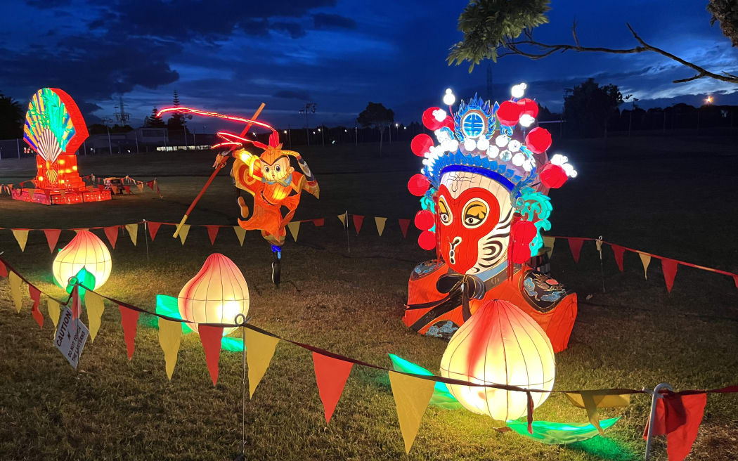 2024 BNZ Auckland Lantern Festival. More than 500 lanterns are on display at South Auckland's Manukau Sports Bowl, most of which have been hand-crafted in China.