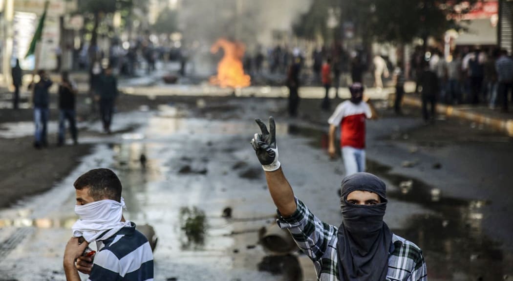 Kurdish protesters
