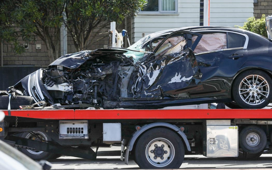 A car and truck were involved in the crash at the intersection of Brougham and Selwyn streets.