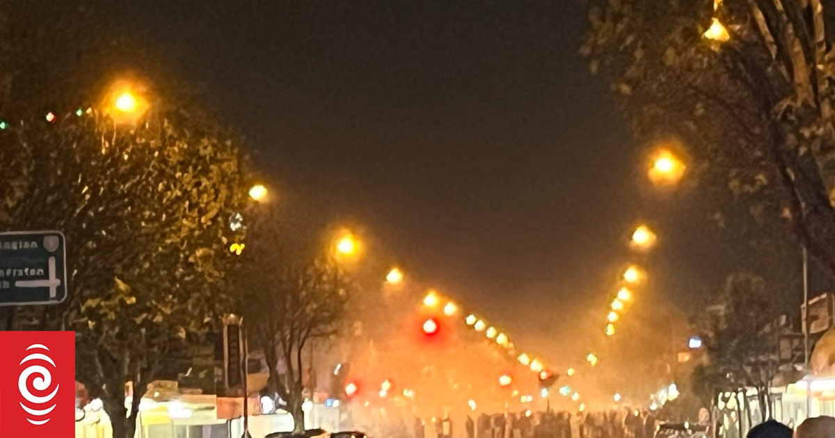 Two arrested, cars impounded after police pelted with rocks, bottles in