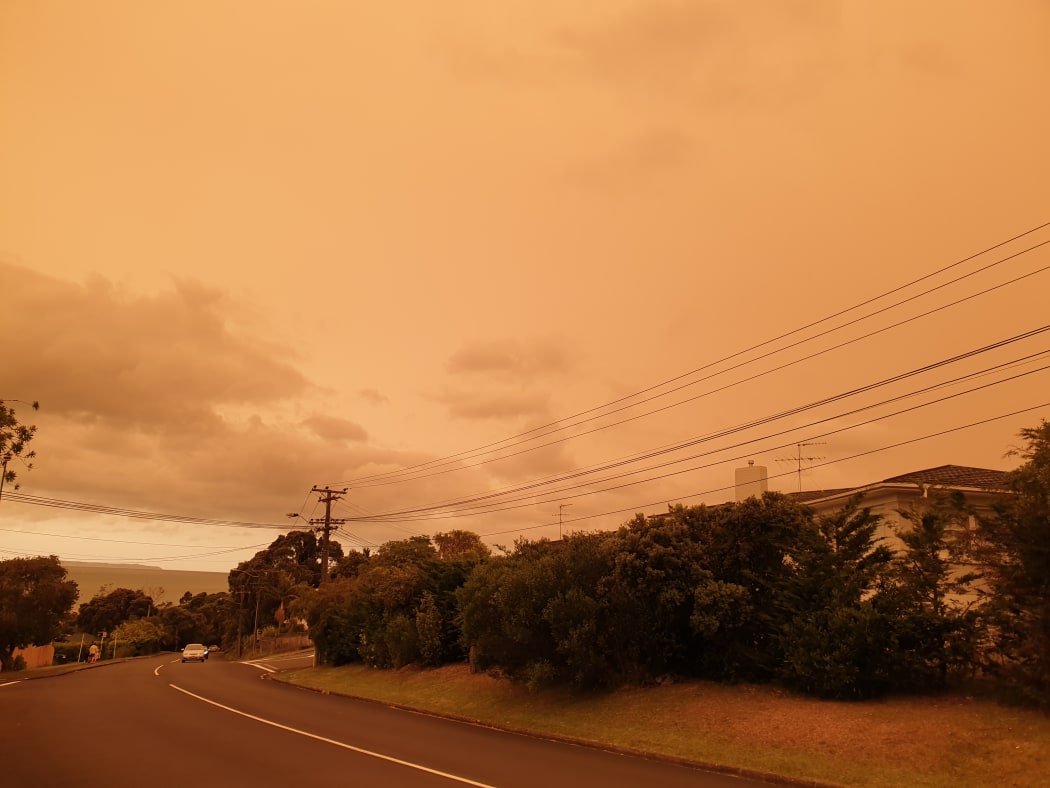 The haze in the Auckland suburb of Browns Bay.