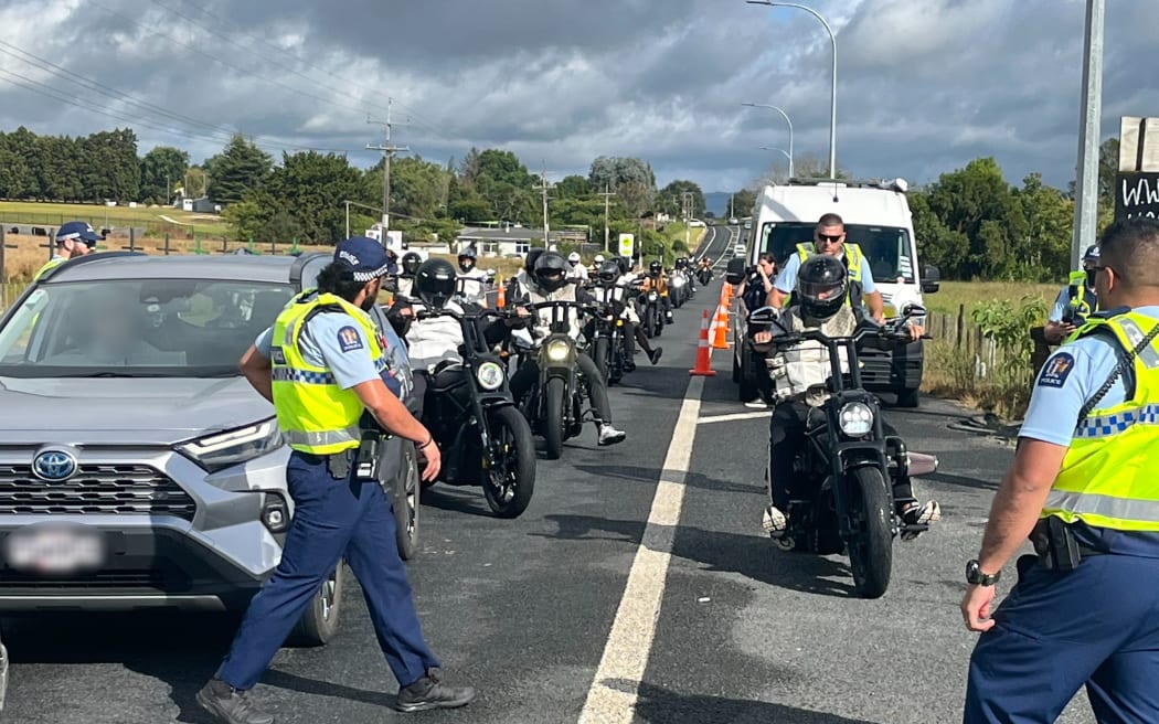 Police have seized motorbikes from gang members travelling to a tangi in Paeroa.