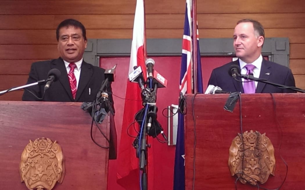 Lord Tu'ivakano and John Key.