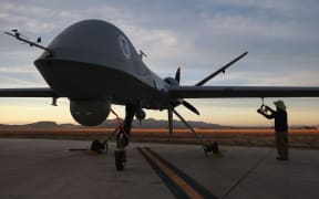 A Predator drone at a United States airstrip.
