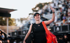 Elina Svitolina wins her first round match against Caroline Wozniacki