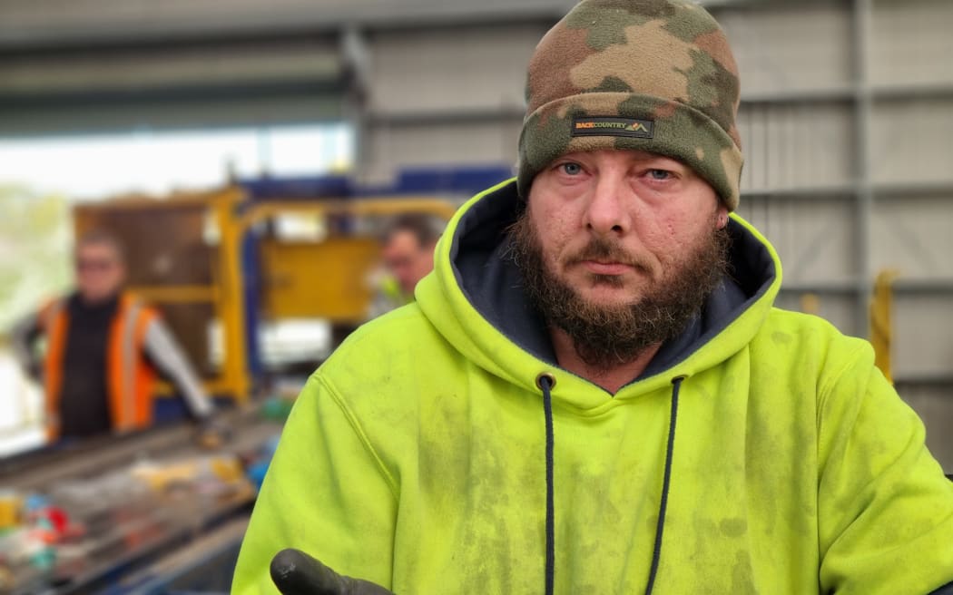 Andrew Jameson with the bullet he found when working on the sorting line at the Te Awamutu recycling facility.