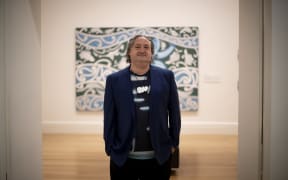 Nigel Borell, the curator of the big Toi Tu Toi Ora exhibition that's just opened at the Auckland Art Gallery. 15 December 2020 New Zealand Herald photograph by Dean Purcell.
NZH 16Jan21 -