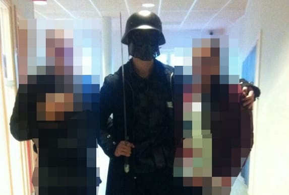 A photo of the masked attacker, taken before he killed two people