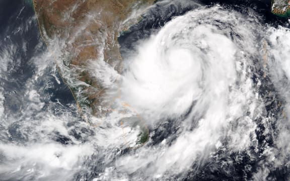 Tropical Cyclone Fani intensifying in the Bay of Bengal. - India deployed emergency personnel May 1, 2019, and ordered the navy on standby as it braced for the towards the eastern coast.