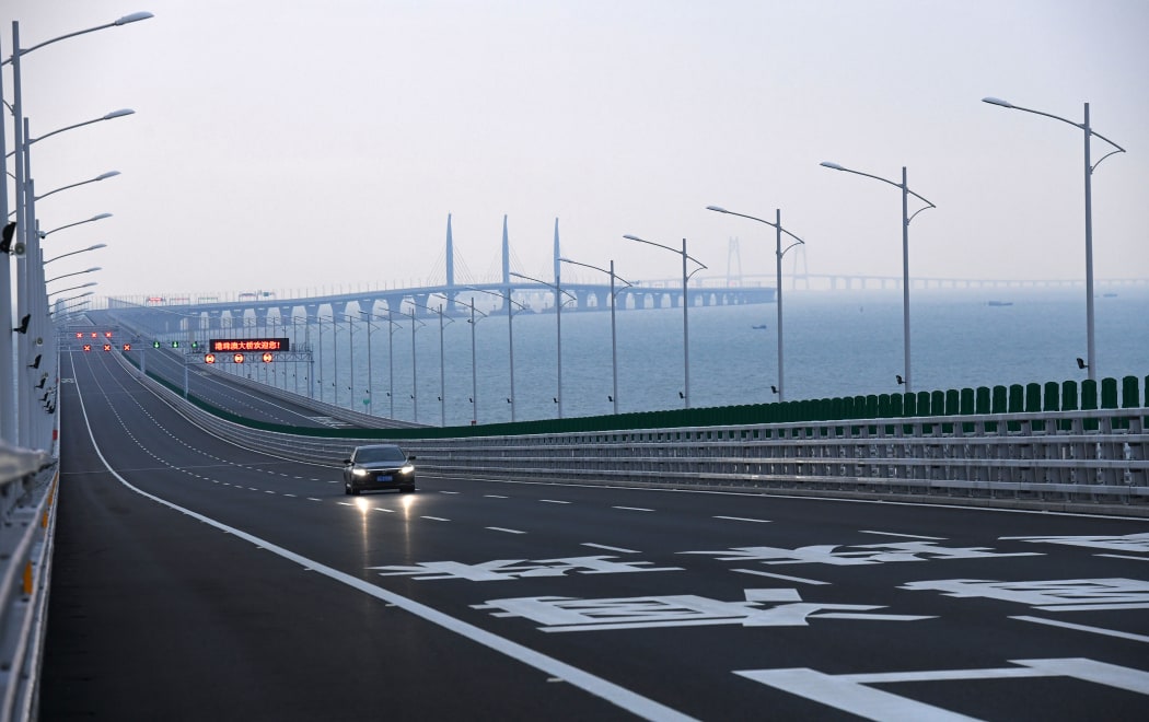 The Hong Kong-Zhuhai-Macao Bridge.