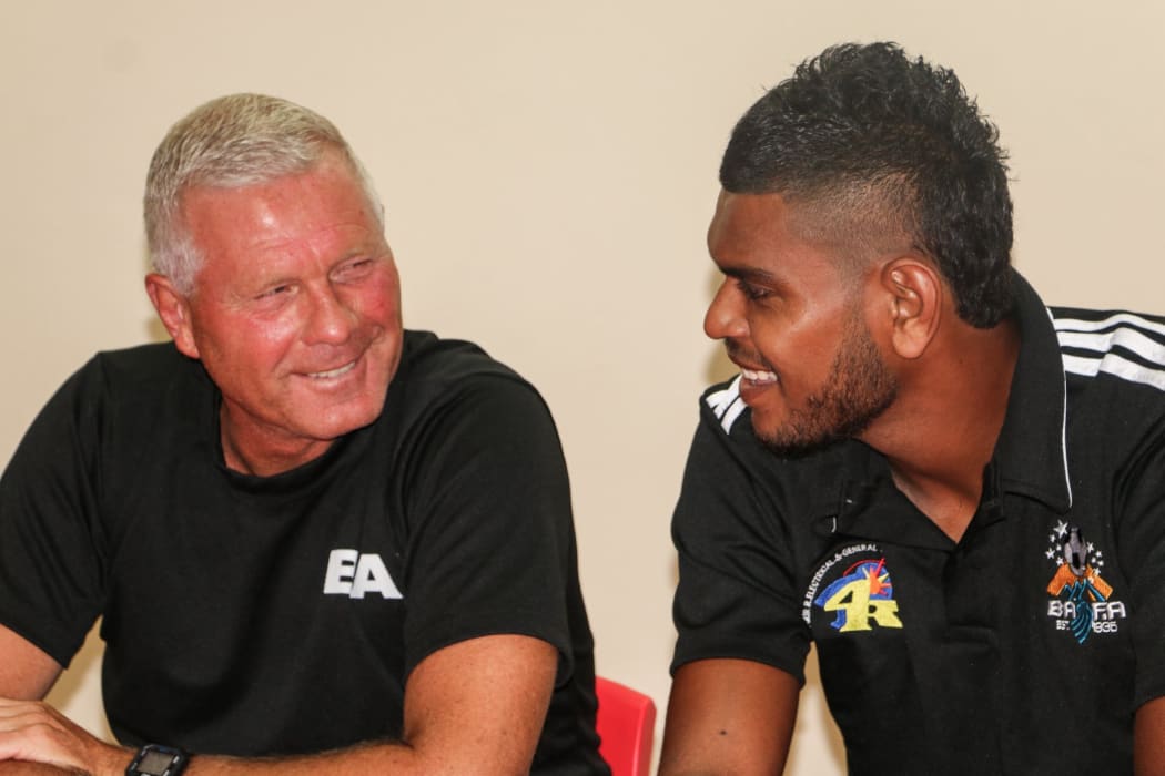 Former New Zealand football coach Ricki Herbert (L) is in change of Fijian champions Ba FC during the OFC Champions League.