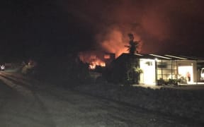 A photo of the fire supplied by police