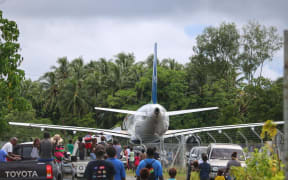 Solomon Airlines Airbus A320 at Munda, Solomon Islands