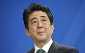 ARCHIVE PHOTO: A 41-year-old attacked former Japanese Prime Minister Shinzo Abe in open Stravue. Abe's condition is critical. Prime Minister Shinzo ABE (Japan) Joint press briefing by the Japanese Prime Minister and the Federal Chancellor in the Federal Chancellery in Berlin, Germany on April 30, 2014 ?_? (Photo by Annegret Hilse / SVEN SIMON / SVEN SIMON / dpa Picture-Alliance via AFP)