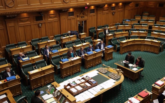 The house empties out as National MPs staged a walk-out.