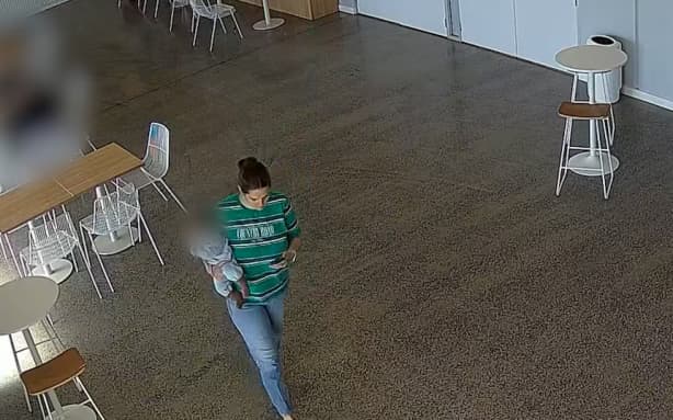 CCTV showed Jana Armstrong at the cafe where she met her sister for lunch. (Supplied)