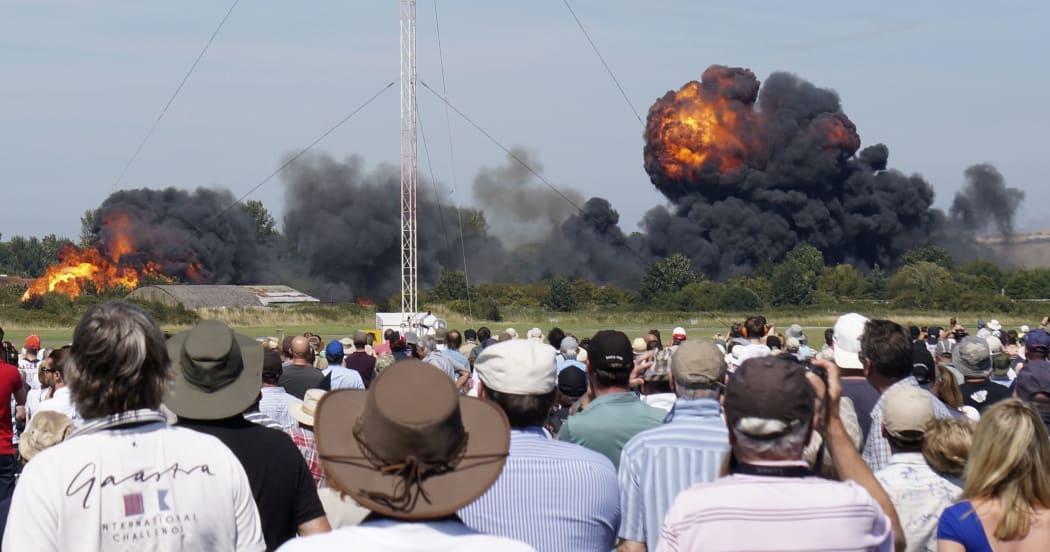 The vintage Hawker Hunter jet plunged to the ground during Shoreham Airshow.