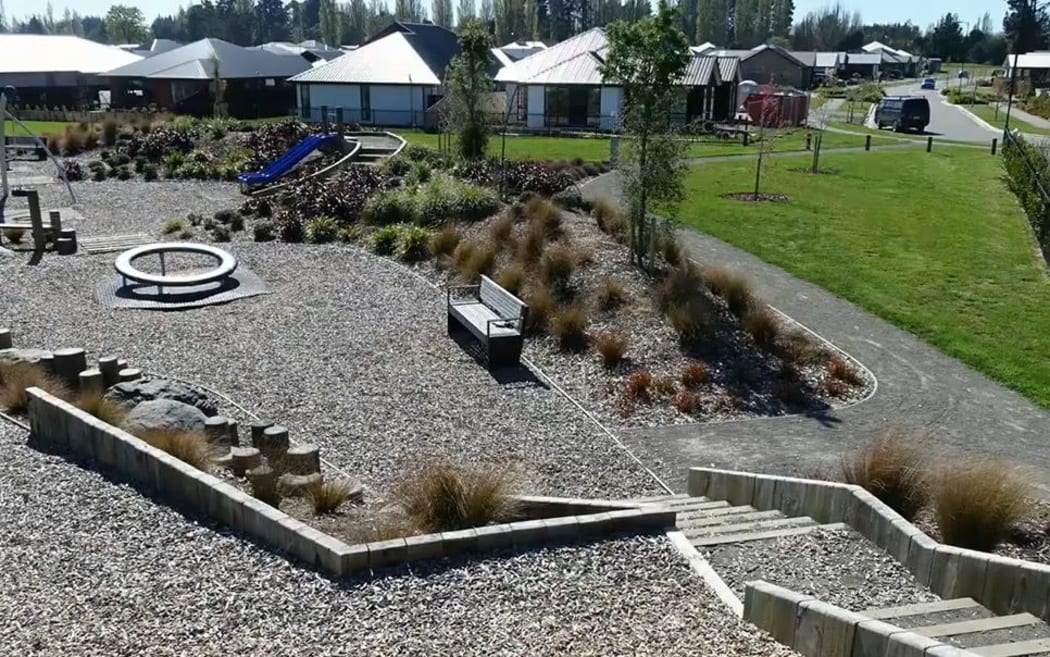 The Christchurch playground where the flying fox is located.
