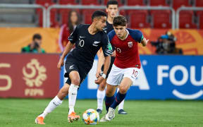 Sarpreet Singh in action for the New Zealand under-20 side at the World Cup.