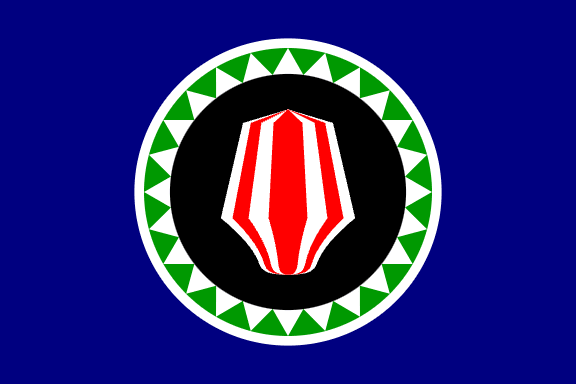 The Bougainville flag first designed by Marilyn Havini in 1975