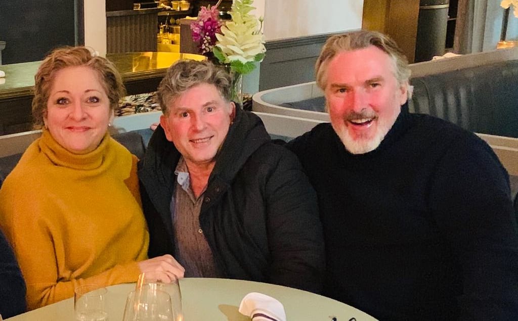 Tenor Simon O'Neill (right) with Terence Dennis and Christine Goerke after a recital in Dallas in 2019