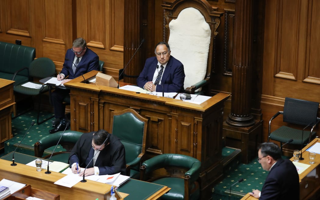 Adrian Rurawhe officiating over Question Time