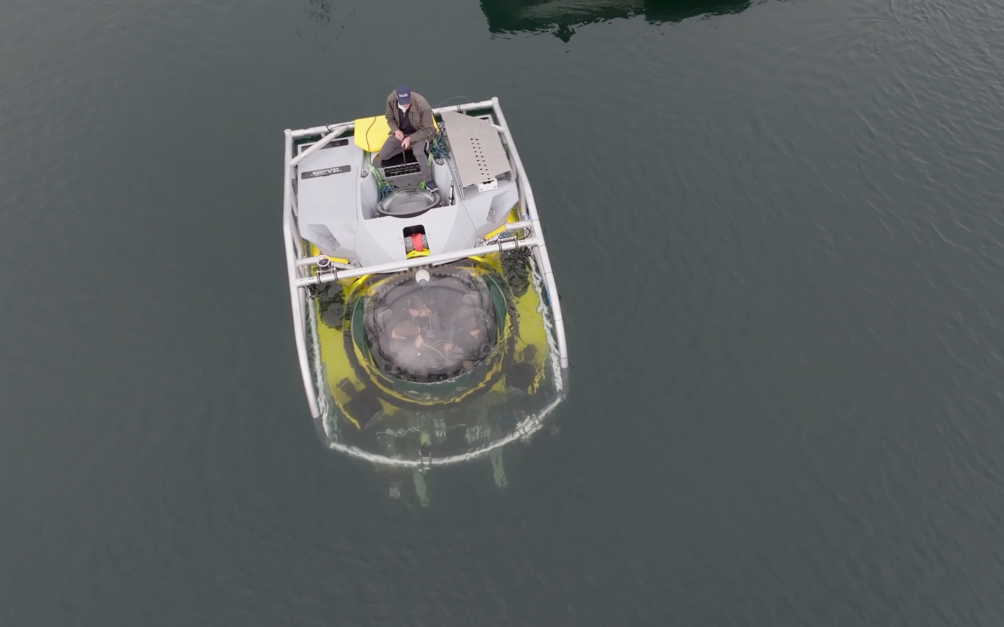 The Argonauta, a three-person submersible which is rated to go down to 1300 metres.