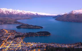 Queenstown at sunset