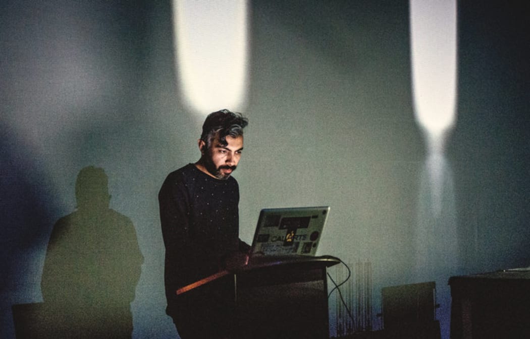 Iranian sound artist Mo H. Zareei, 31 lived in the US for two years bedfore coming to New Zealand. Trump's ban on Iranians entering the country means he can't return.