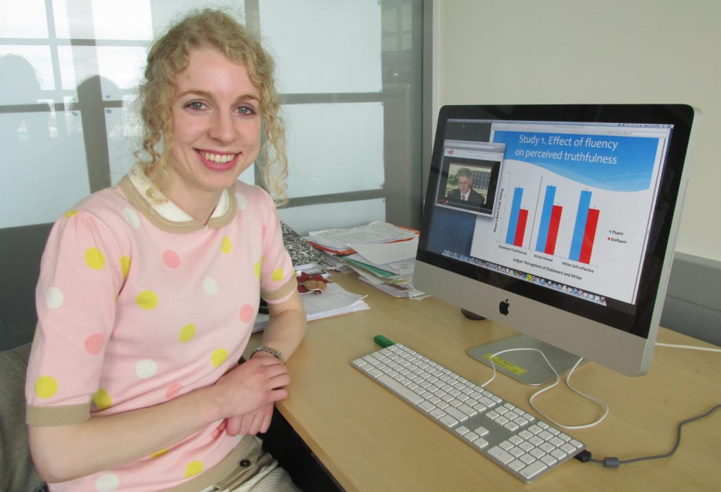 A photo of Helen Owen who is analysing why writing is perceived to be more or less honest