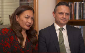 Green Party co-leaders Marama Davidson and James Shaw.
