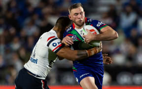Warriors Kurt Capewell during the Telstra NRL Premiership - NZ Warriors v Roosters at Go Media Stadium.