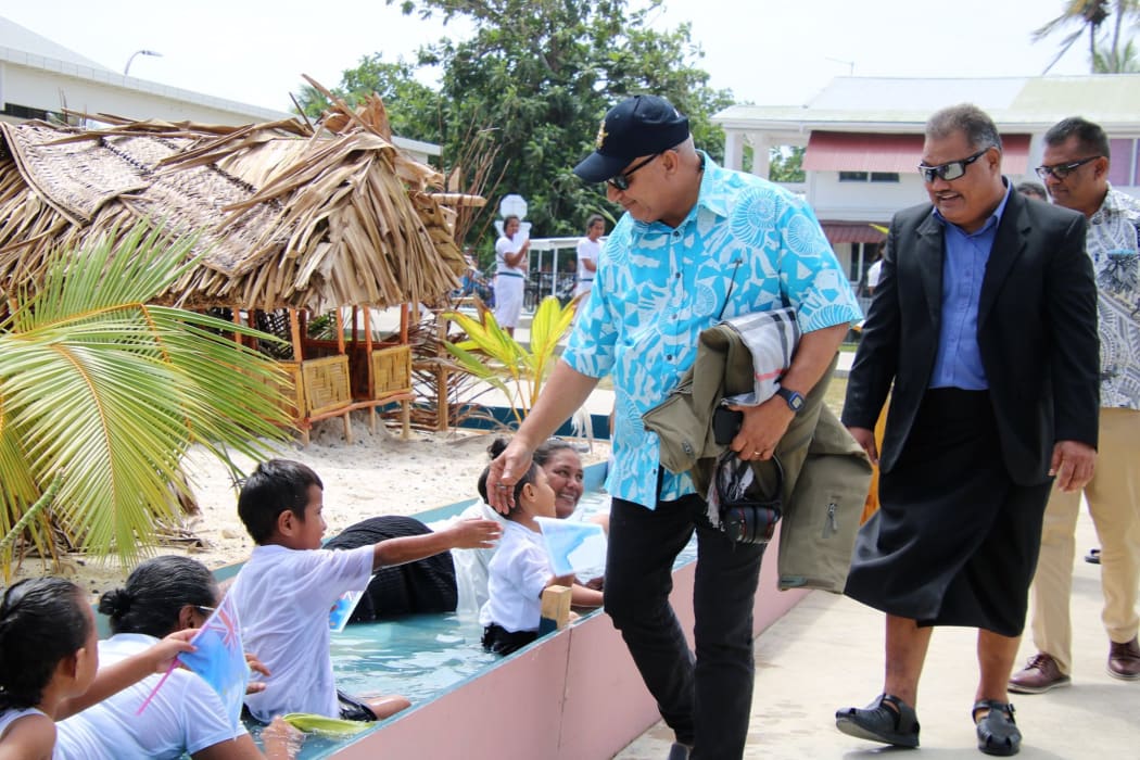 Fiji PM, Frank Bainimarama welcomed to Tuvalu