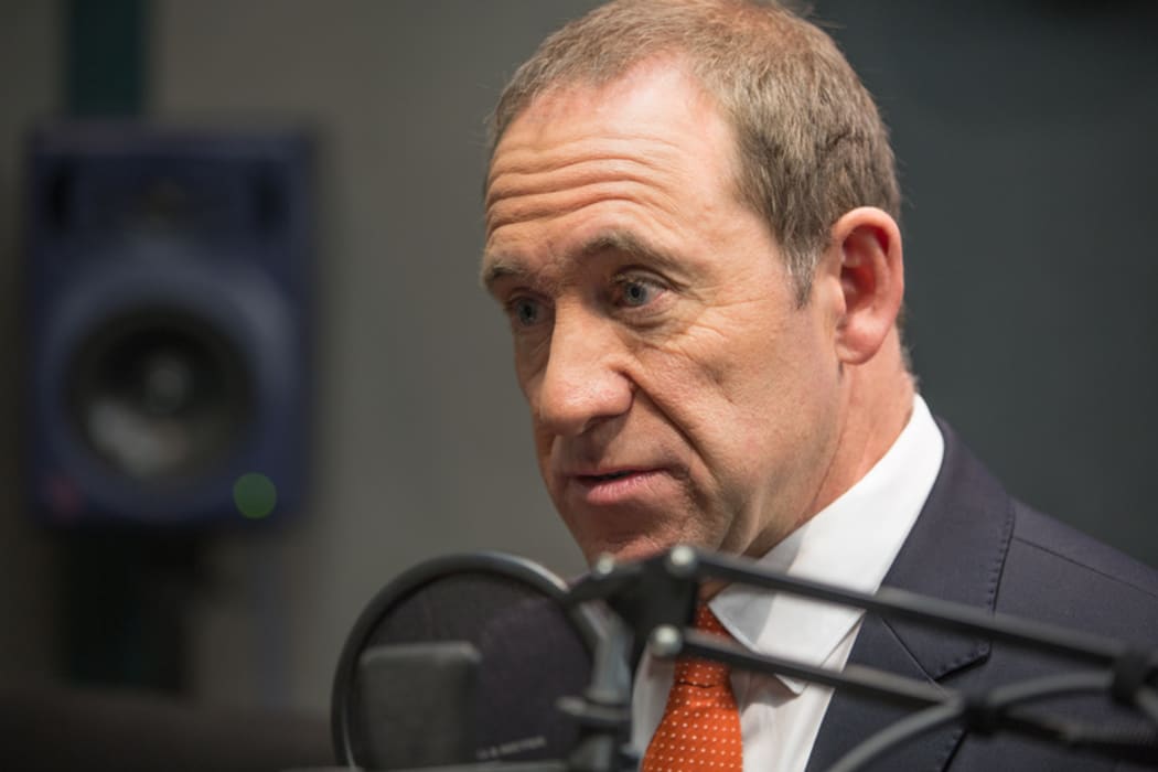 Andrew Little in the Morning Report Auckland studio, 18 July 2017.