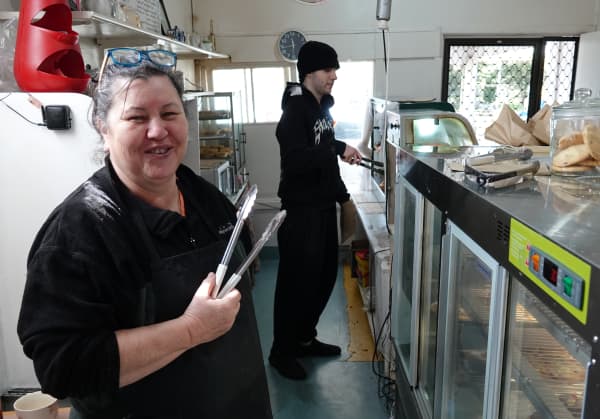 Manager Lenore Jellick at work.