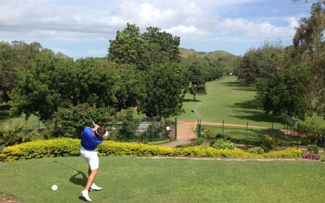 The 10th hole during the 2014 PNG Open at the Royal Port Moresby Golf Club.