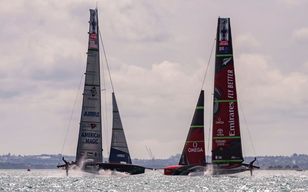 Emirates Team New Zealand and America Magic.