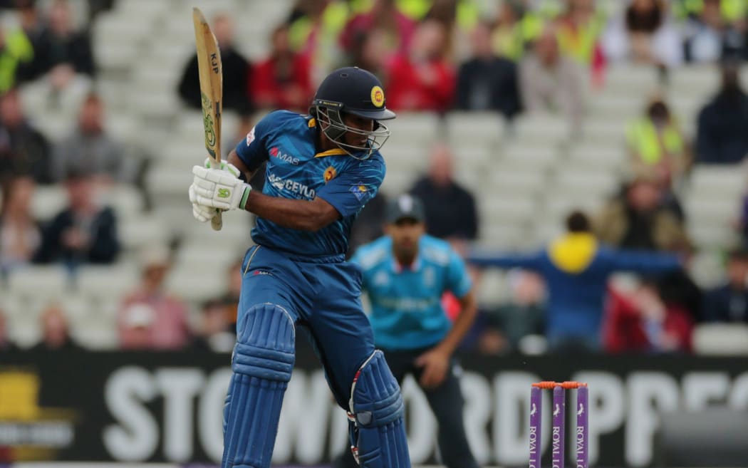Kusal Perera in action in the earlier series against England at Edgbaston in June