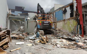 Shaddock St, Mt Eden building demolition.